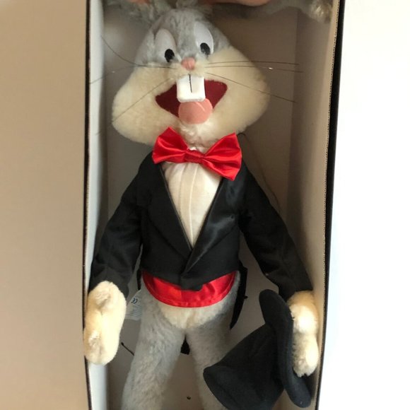 Plush Animal Bunny Bugs,  Warner Brothers, Vintag - Picture 1 of 4